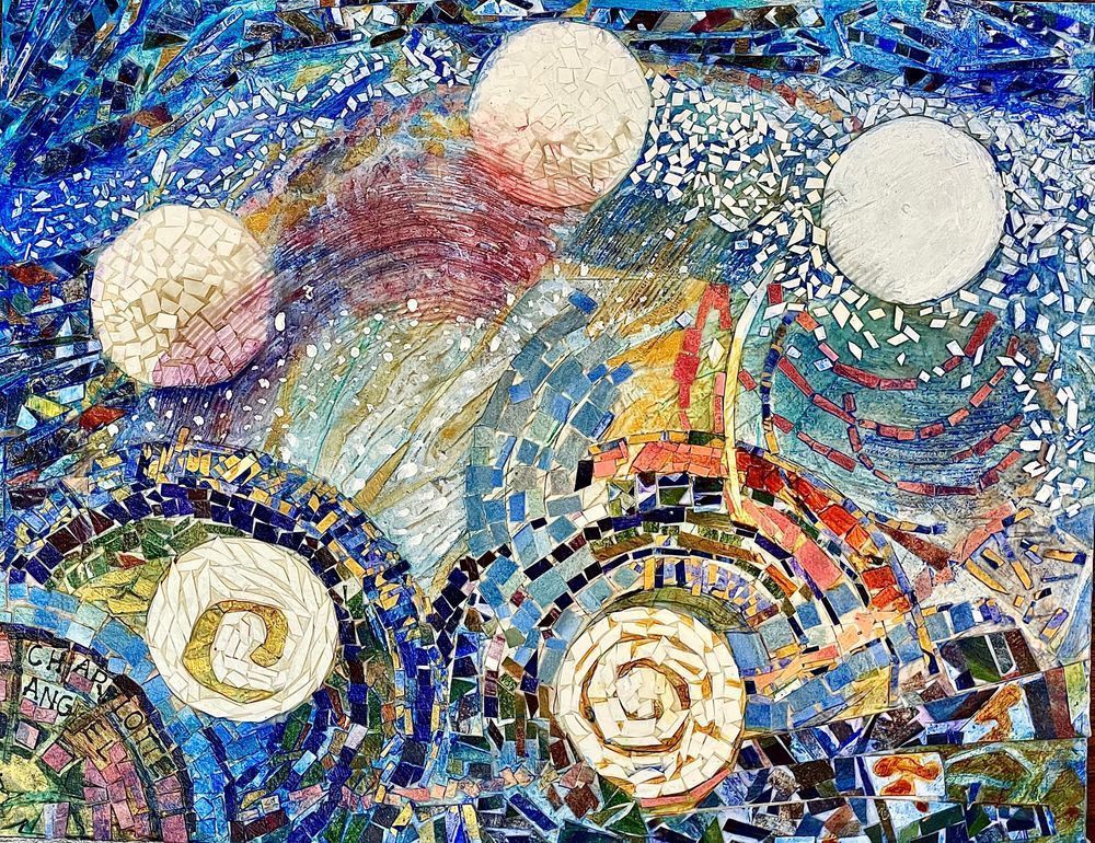 Moons And Milky Way Art | Charlotte Angel Artist, Inc.