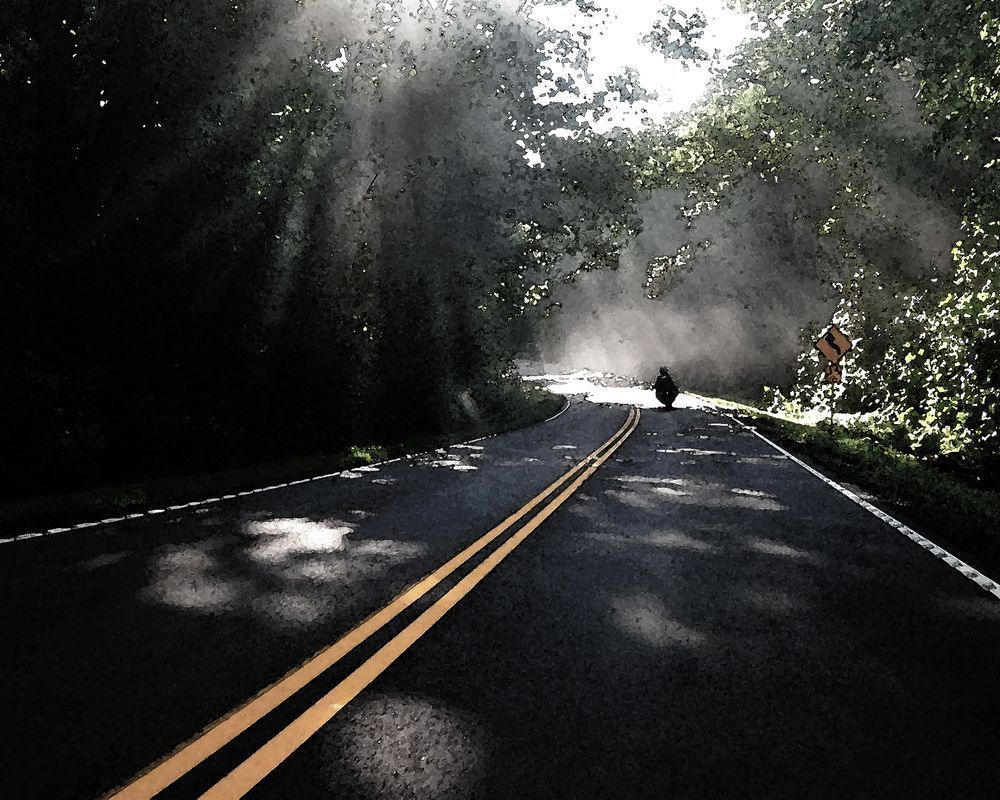Riding through the light