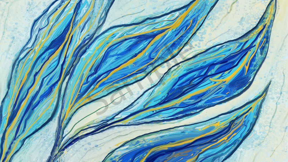 Blue Spring Leaves Art | Eduardo Tavares