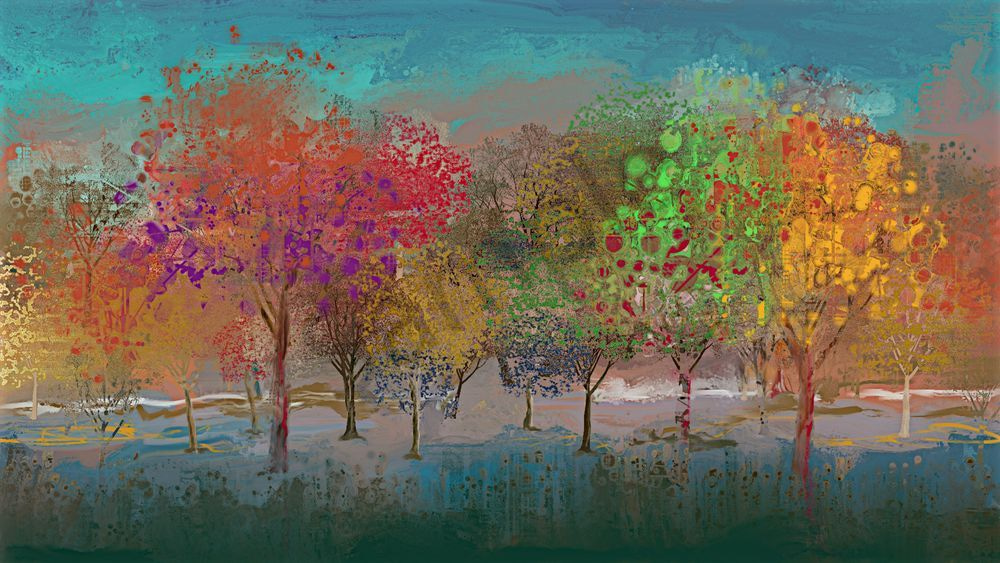 Abstract Trees In Aqualand Art | Eduardo Tavares