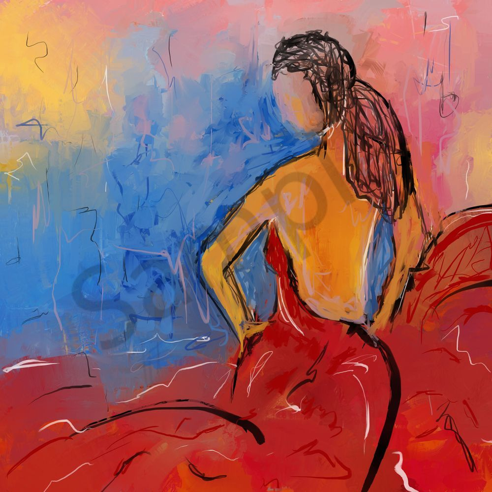 Dancer Red Dress Art | Eduardo Tavares