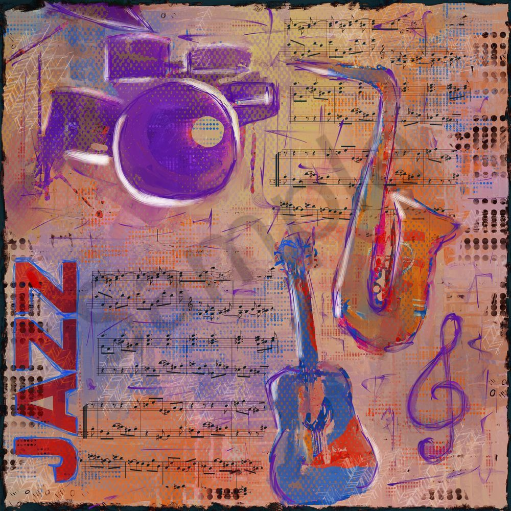 Jazz Collage Painting Art | Eduardo Tavares