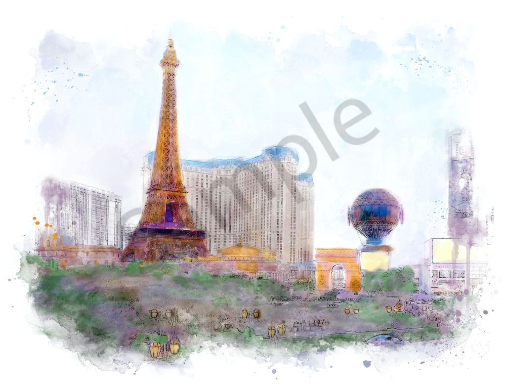 Paris Vegas Watercolor Final