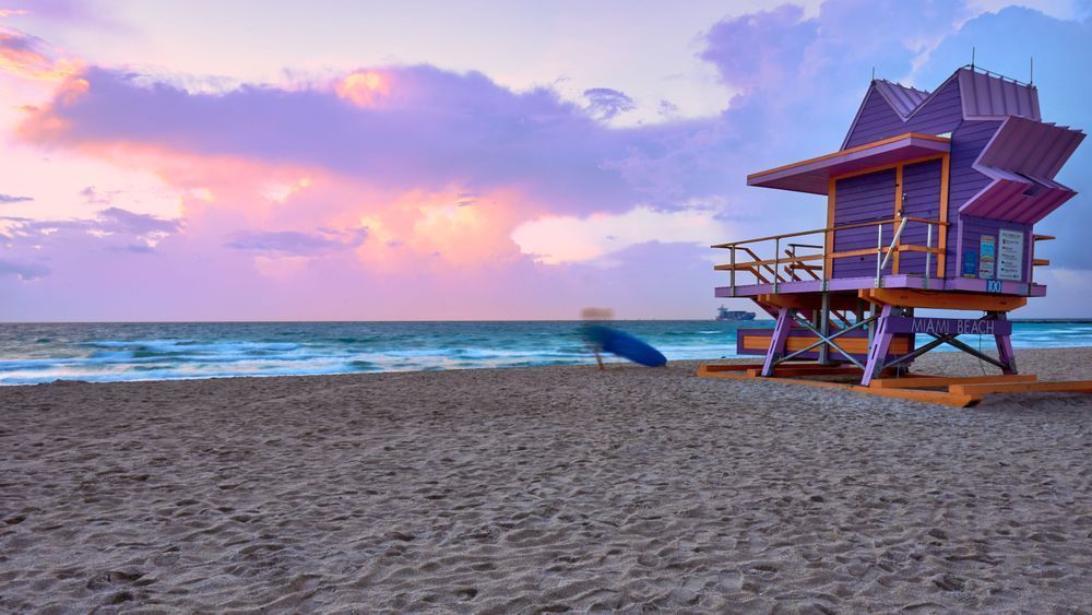 "Another Touched by God Sunrise: Miami Beach's Dawn Serenade," A Fine Art Photograph of Miami Beach at Dawn by Jason Poblete