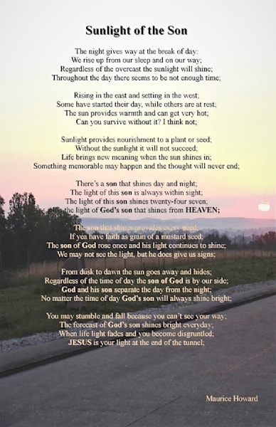 Sunlight Of Son Photography Art | GOD Loving Grace
