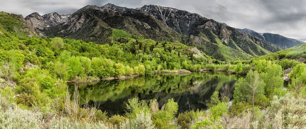 Lower Bell Reservoir W/ Cloudy Sky Photography Art | J everett Photography