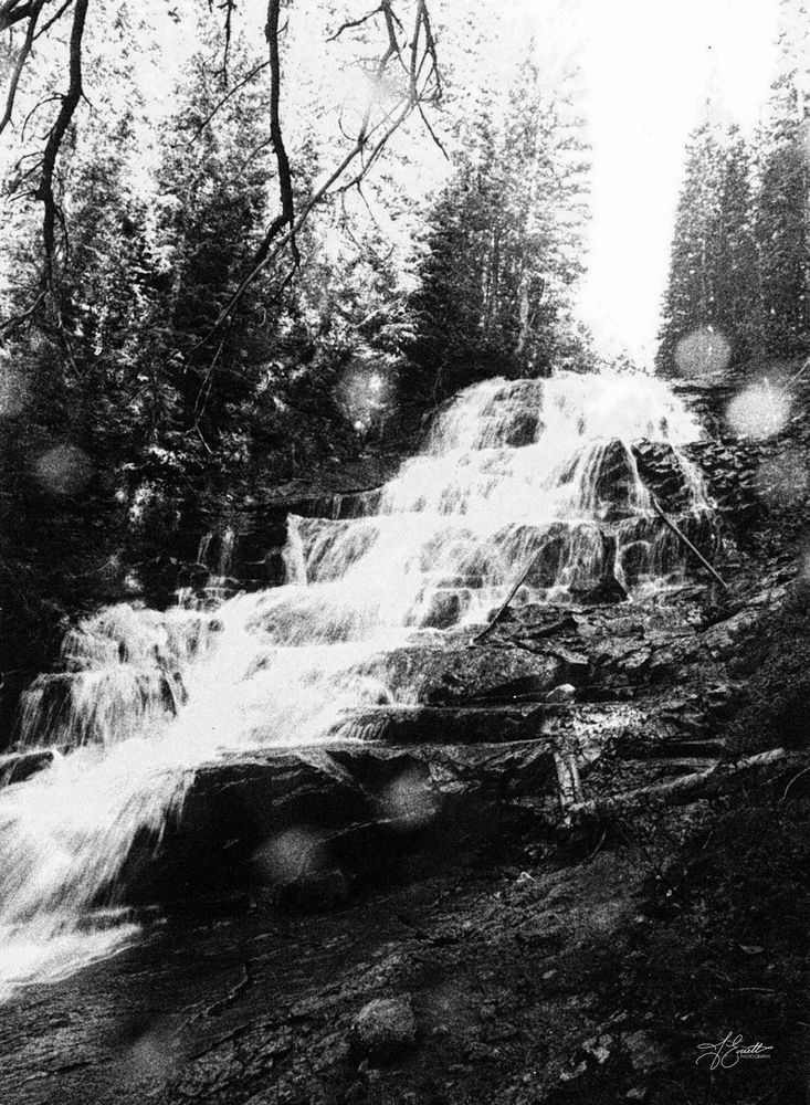 Gloria Falls In Monochrone Photography Art | J everett Photography