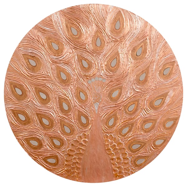 Rose Gold Peacock - Round