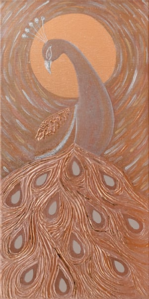 Rose Gold Peacock
