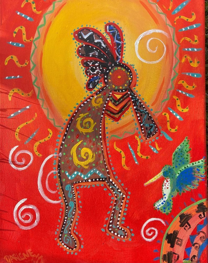 Kokopeli Plays For Walela Art | darlenecampbell