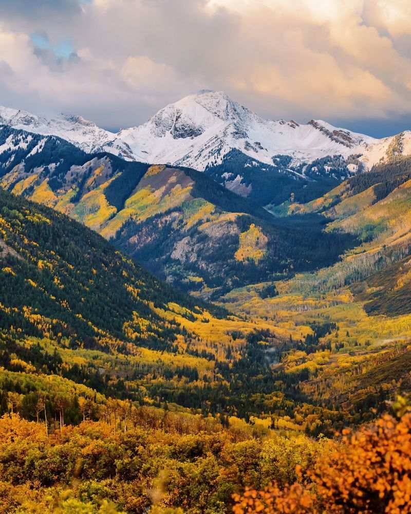 Mt. Daly in Fall – Golden Aspen Valley Fine Art Print from Snowmass, Colorado