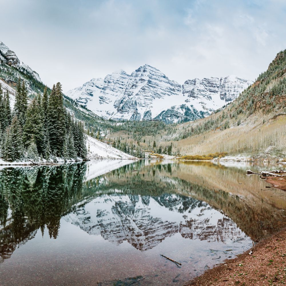 Spring Reflection Maroon Bells