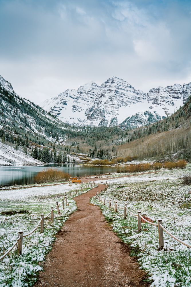 Spring Snow at Maroon Bells