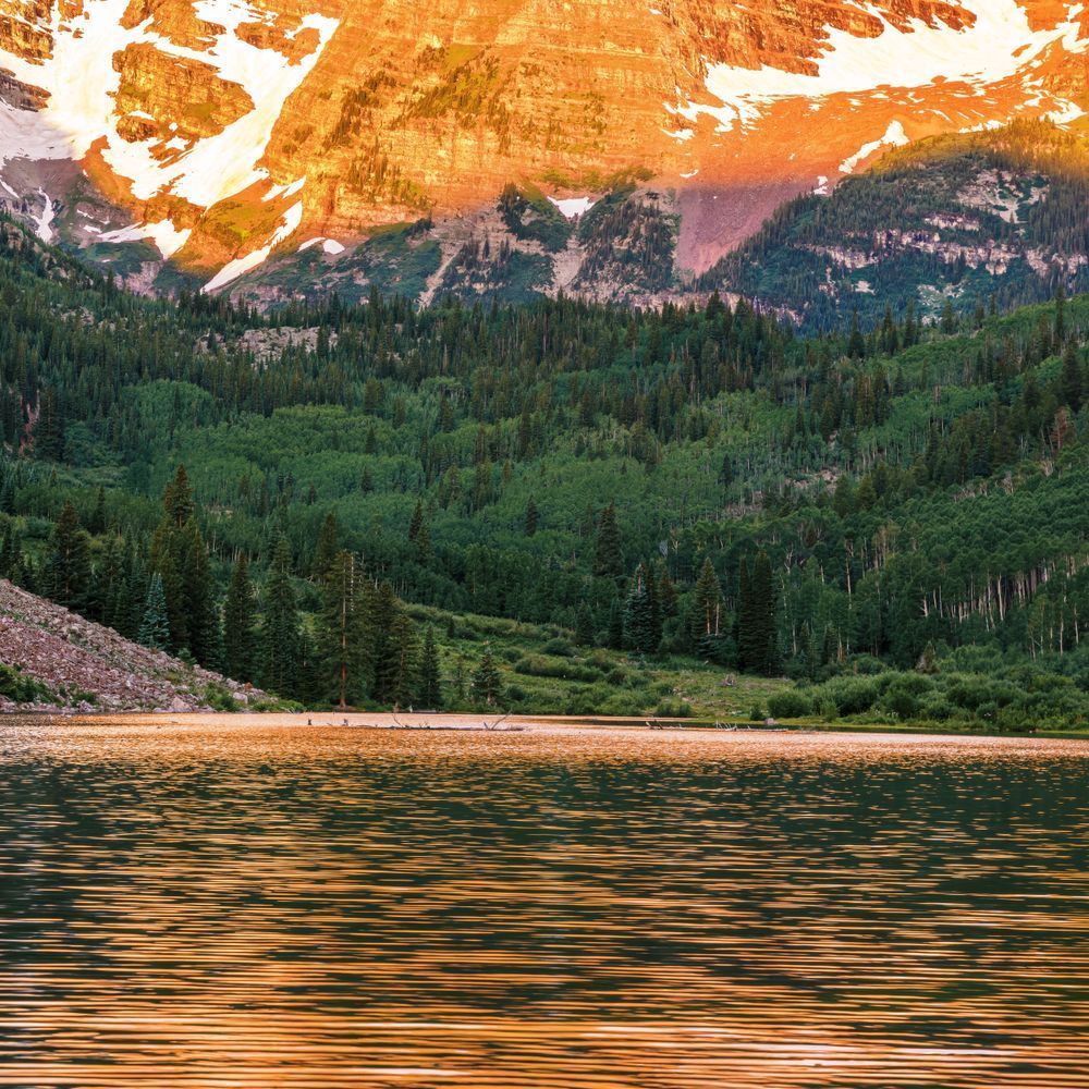 Alpenglow Rising – Maroon Bells Reflection Fine Art Print