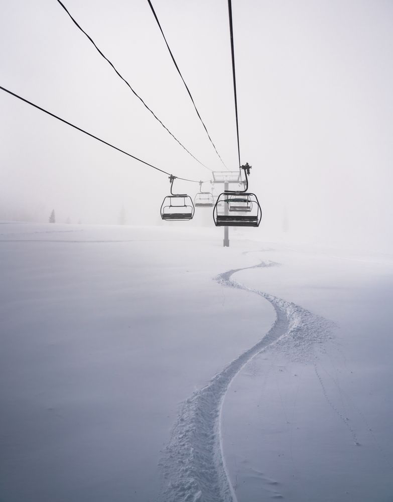 One Lucky Snowboarder