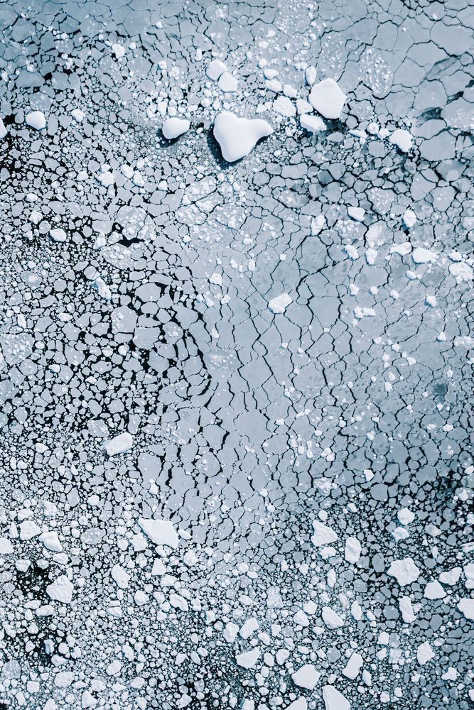 Abstract Antarctica Sea Ice Aerial | Fine Art Polar Texture