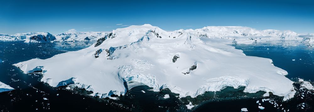 Antarctica Ski Lines Aerial Photography | Paradise Bay Fine Art Print