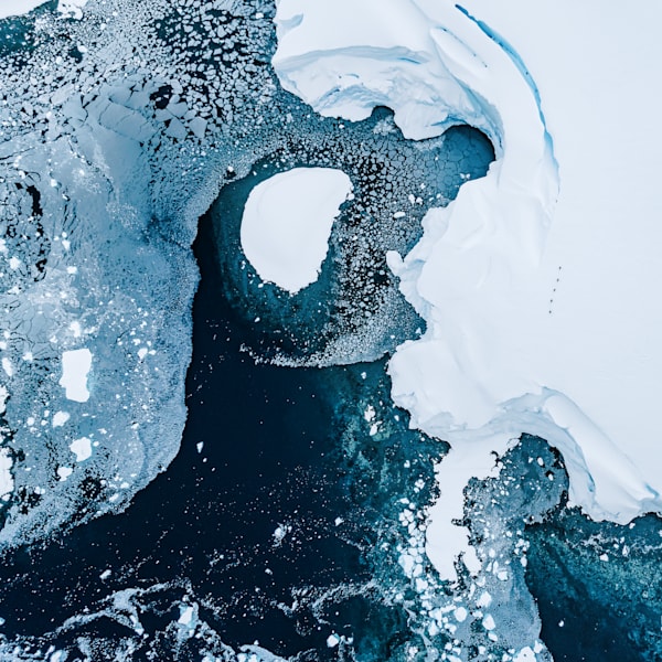 Antarctica Ice Shelf Aerial | Abstract Polar Landscape Photography