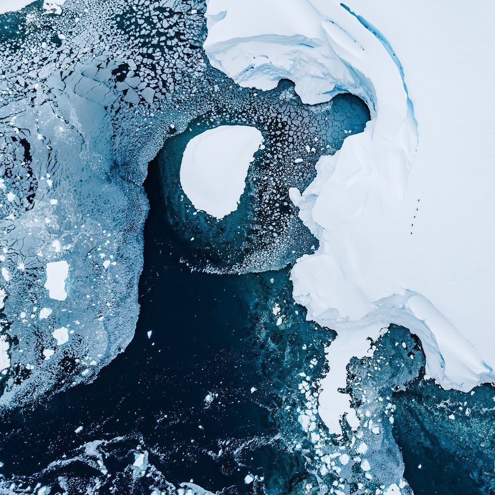 Antarctica Ice Shelf Aerial | Abstract Polar Landscape Photography
