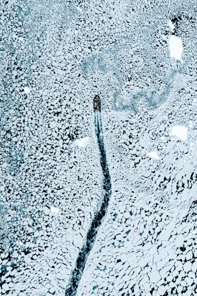 Antarctica Zodiac Boat Aerial | Polar Expedition Photography