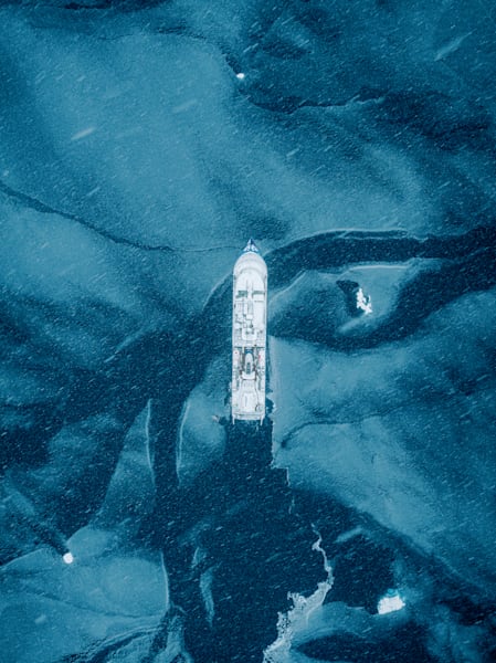 Antarctica Expedition Ship Aerial | Polar Fine Art Photography