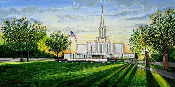Jordan River Temple 12 X 24 Art | DJSconsulting LLC