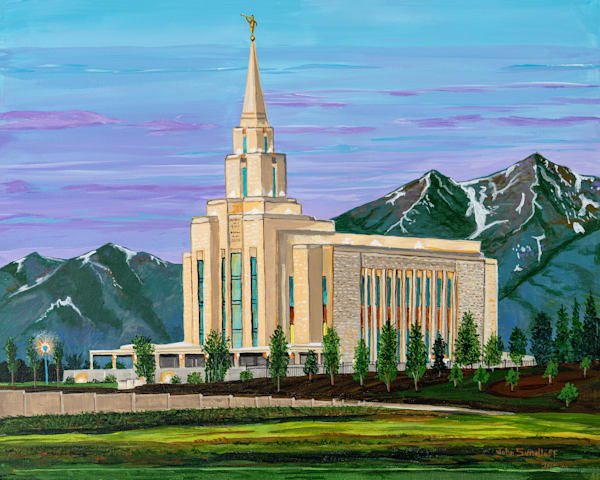 Oquirrh Mountain Temple 16x20 Canvasmatte V2 Copy Art | DJSconsulting LLC