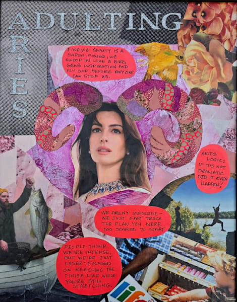 Adulting Aries Collage Print