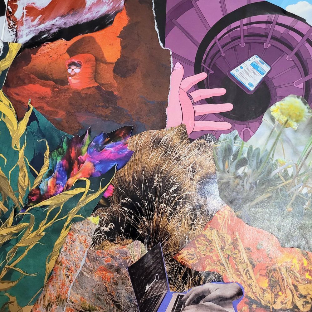 Technology Wilderness Collage Print Art | Jenn Lewis Arts