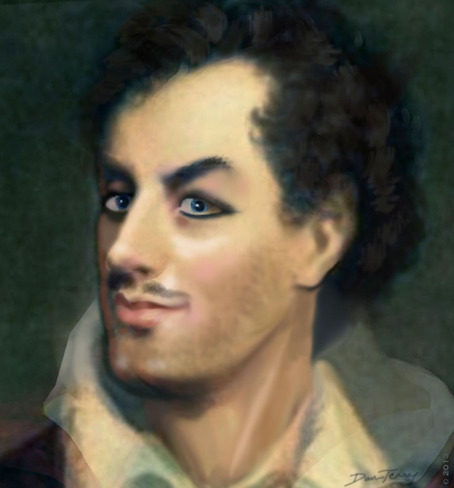 The Rakish Lord Byron, British Poet Art | Dan Terry