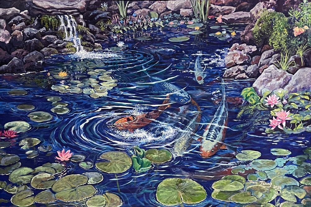 Garden Koi Pond Art | Dan Terry