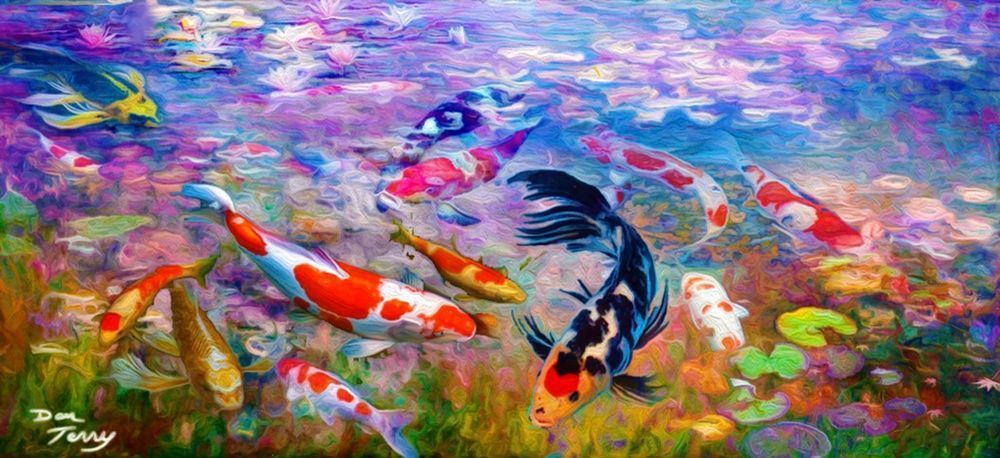Monet Koi Muralstudy Art | Dan Terry