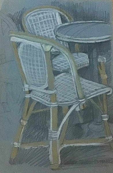 Cafe Chairs Art | Debra Stubbe Burkart Artist