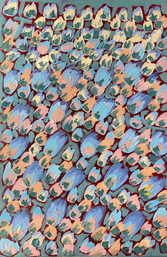 Abstract Tulips Art Prints | Colorful, Textured & Dynamic Paintings by Heather Fleming
