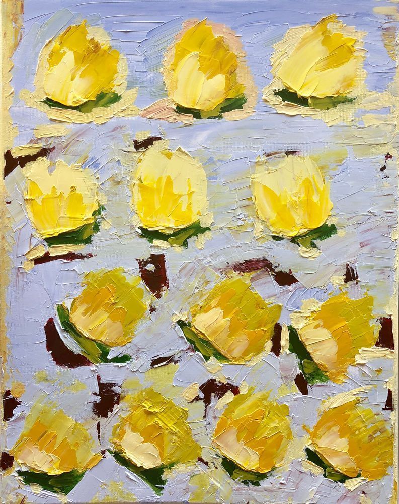 Abstract Tulips Art Prints | Colorful, Textured & Dynamic Paintings by Heather Fleming