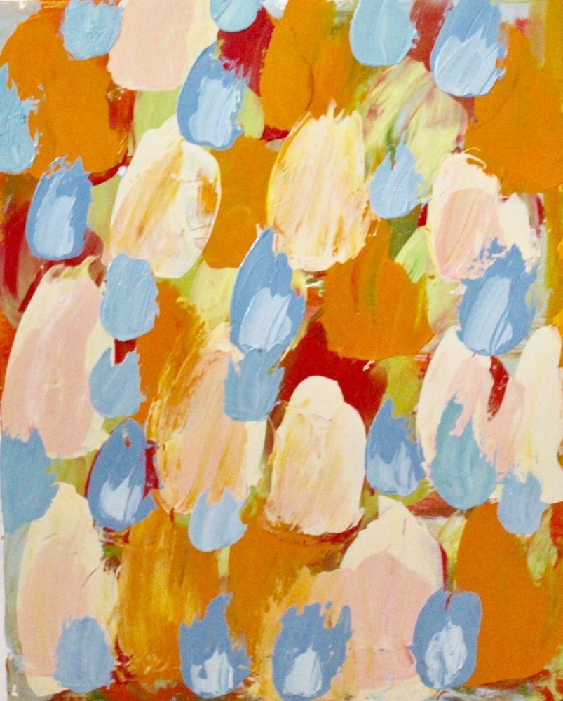 Abstract Tulips Art Prints | Colorful, Textured & Dynamic Paintings by Heather Fleming