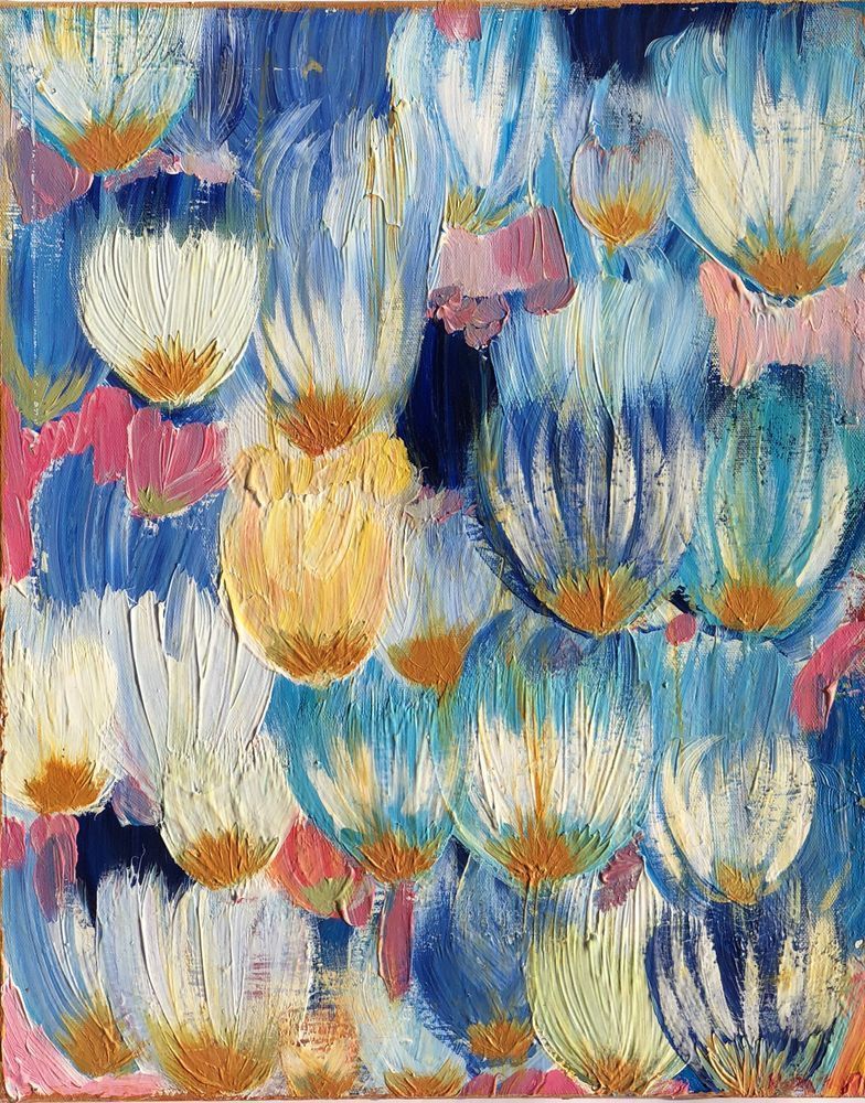 Abstract Tulips Art Prints | Colorful, Textured & Dynamic Paintings by Heather Fleming