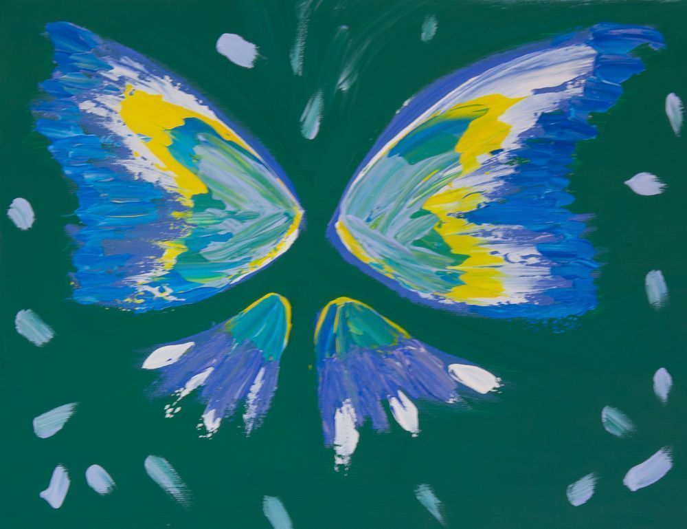 Whimsical Colorful Butterfly Art Print 