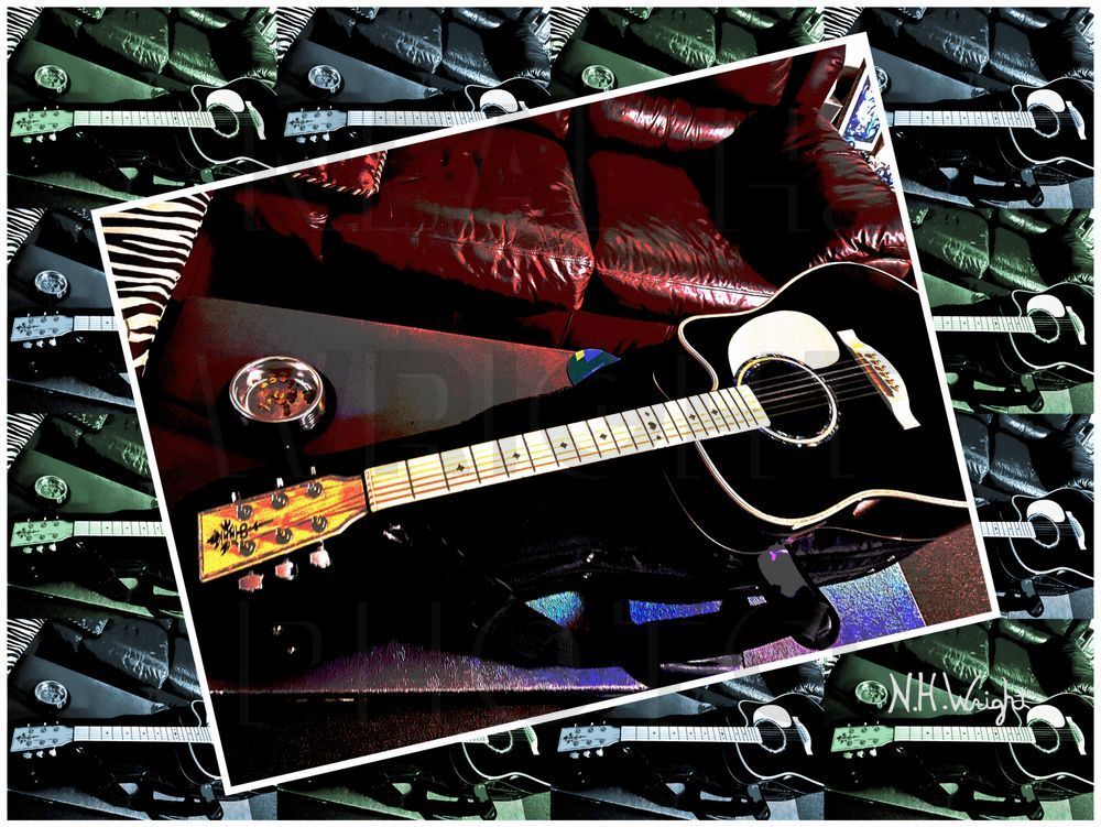 La Guitar En Posturized Montage Art | NAS Ventures dba as Neal Wright Photography