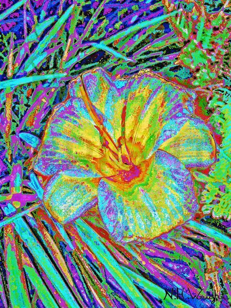 Karen's Posturized Fluorescent Flower. #karensPosturizedFluorescentFlower