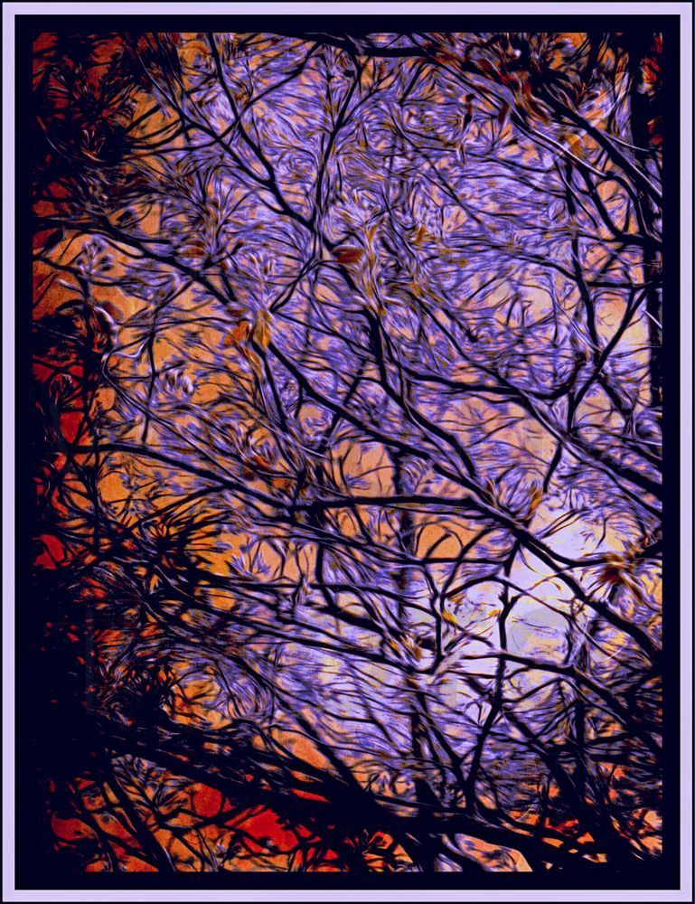 Imaginary Loves Purple Branched Design, 
#ImaginaryLovesPurpleBranchedDesignPhotograph