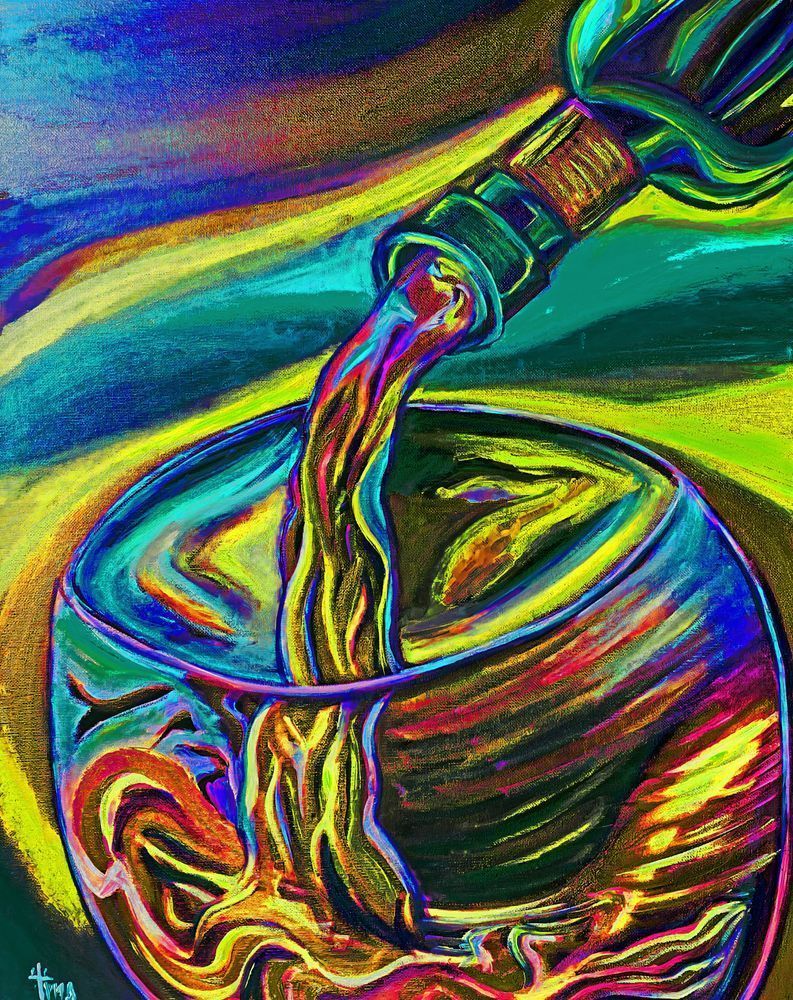 Dancing Wine Art | Tina Art 