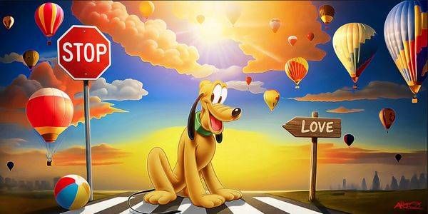 "Sunlit Serenity Pluto" by The Art of OZ