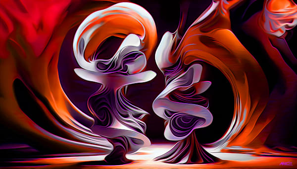 "Euphoric Embrace: Celebrating Love's Dance with Vibrant Mixed Media Originals"  “For all inquiries, please contact the galleries directly.”