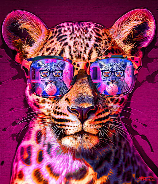 Vision: Dreaming Love + MUSIC - Pop Art Cheetah Painting by OZ | The Art of OZ Official “For all inquiries, please contact the galleries directly.”