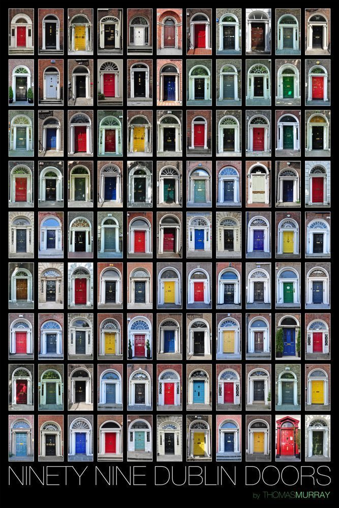 99 Dublin Doors (Blk) Art | tommurray
