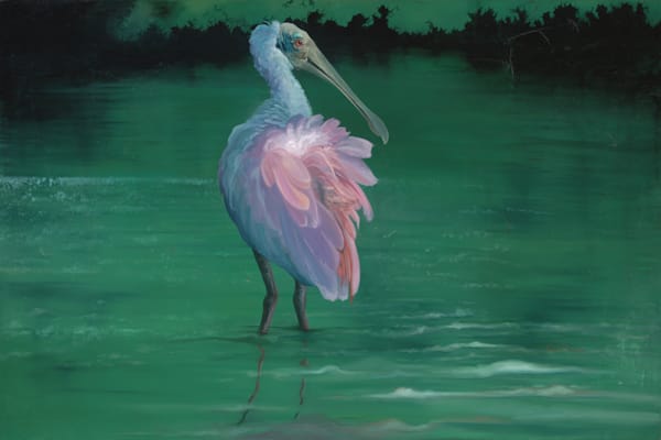 Captivating Roseate Spoonbill Fine Art Print: Find Serenity in Every Brushstroke by Allison Richter