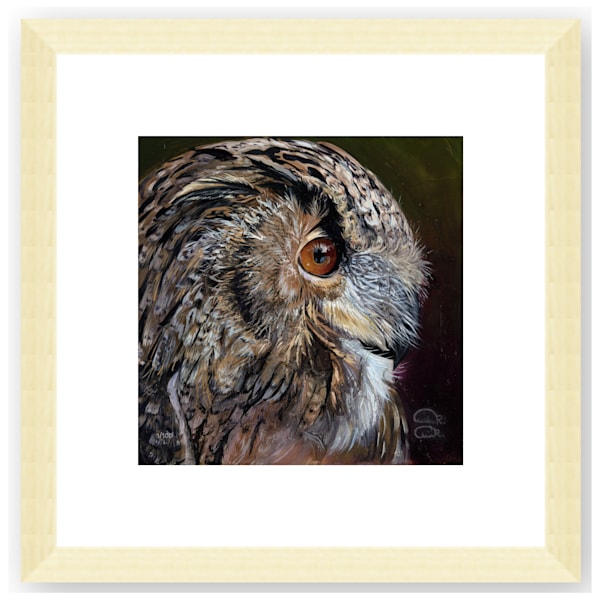 Limited Edition Hand-Embellished Eagle Owl Print – Signed & Numbered Artwork