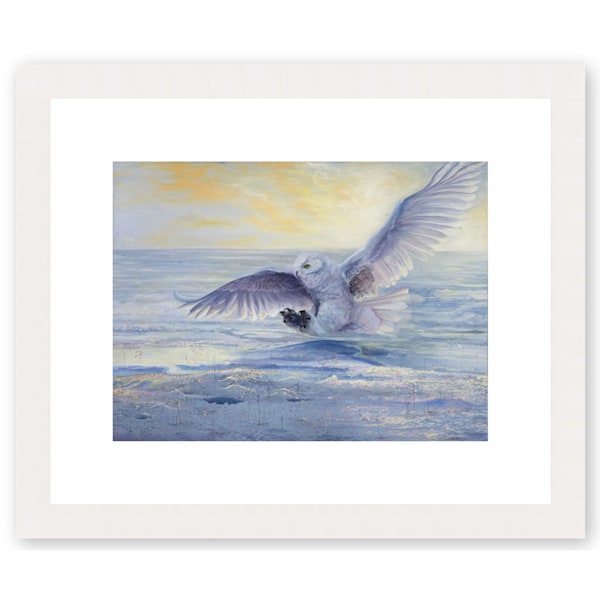 Snowy Owl Limited Edition Art Print – “Silent Breath of Pursuit” by Allison Richter
