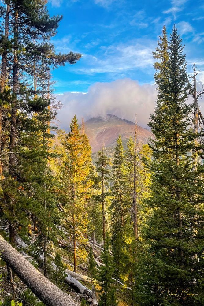 Mount Guyot Glowing Blue Photography Art | Michael J. Bauer Photography